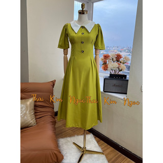 Đầm xoè dự tiệc cổ trắng
