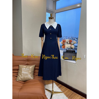 Đầm xoè dự tiệc cổ trắng
