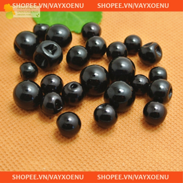 Set 50 Nút áo ngọc trai hạt bẹt 8mm, 10mm, 12mm Cúc áo nhựa giả ngọc trai