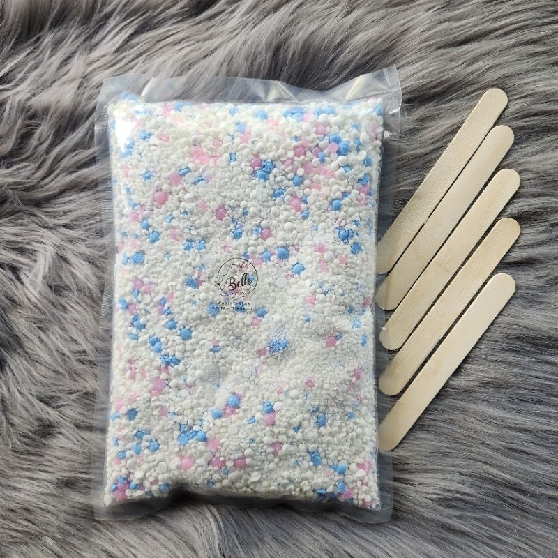 {Sale] 1kg Sáp vụn sáp wax lông loại 1 sàng vụn tặng kèm que gỗ