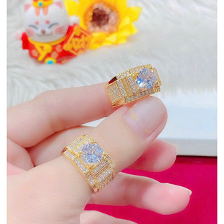 Nhẫn nam đính xoàn mạ vàng 18 cao cấp mẫu mới về