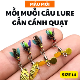 Mồi muỗi có cánh câu lure có gắn cánh quạt lure cá mương, suối,..mẫu mới nhất