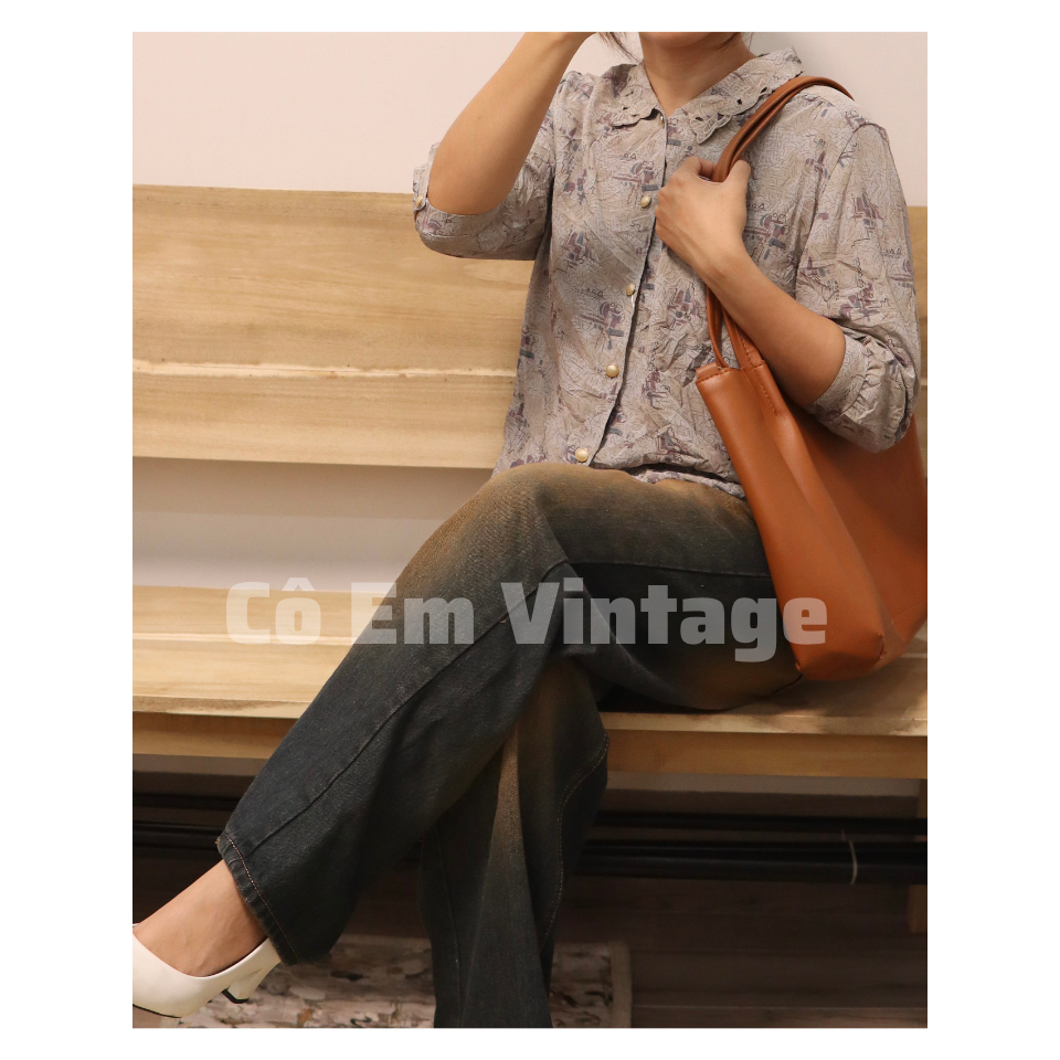 ÁO SƠ MI PHONG CÁCH VINTAGE - 2HAND - CÔ EM VINTAGE