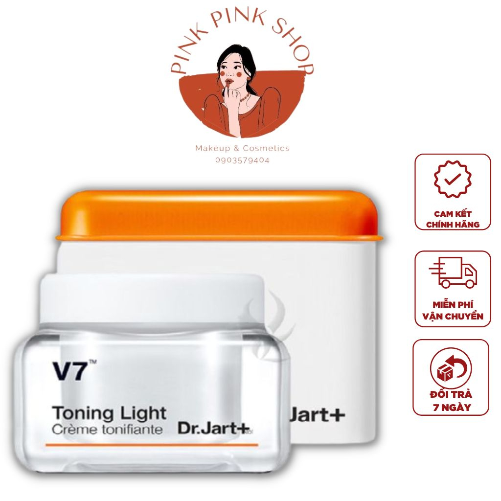 Kem Dưỡng Trắng Da Tái Tạo Da V7 Toning Light Dr. Jart+ Hàn Quốc Hộp 15/50Ml