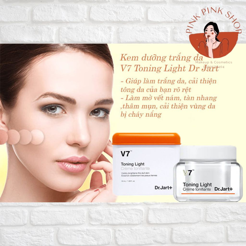 Kem Dưỡng Trắng Da Tái Tạo Da V7 Toning Light Dr. Jart+ Hàn Quốc Hộp 15/50Ml