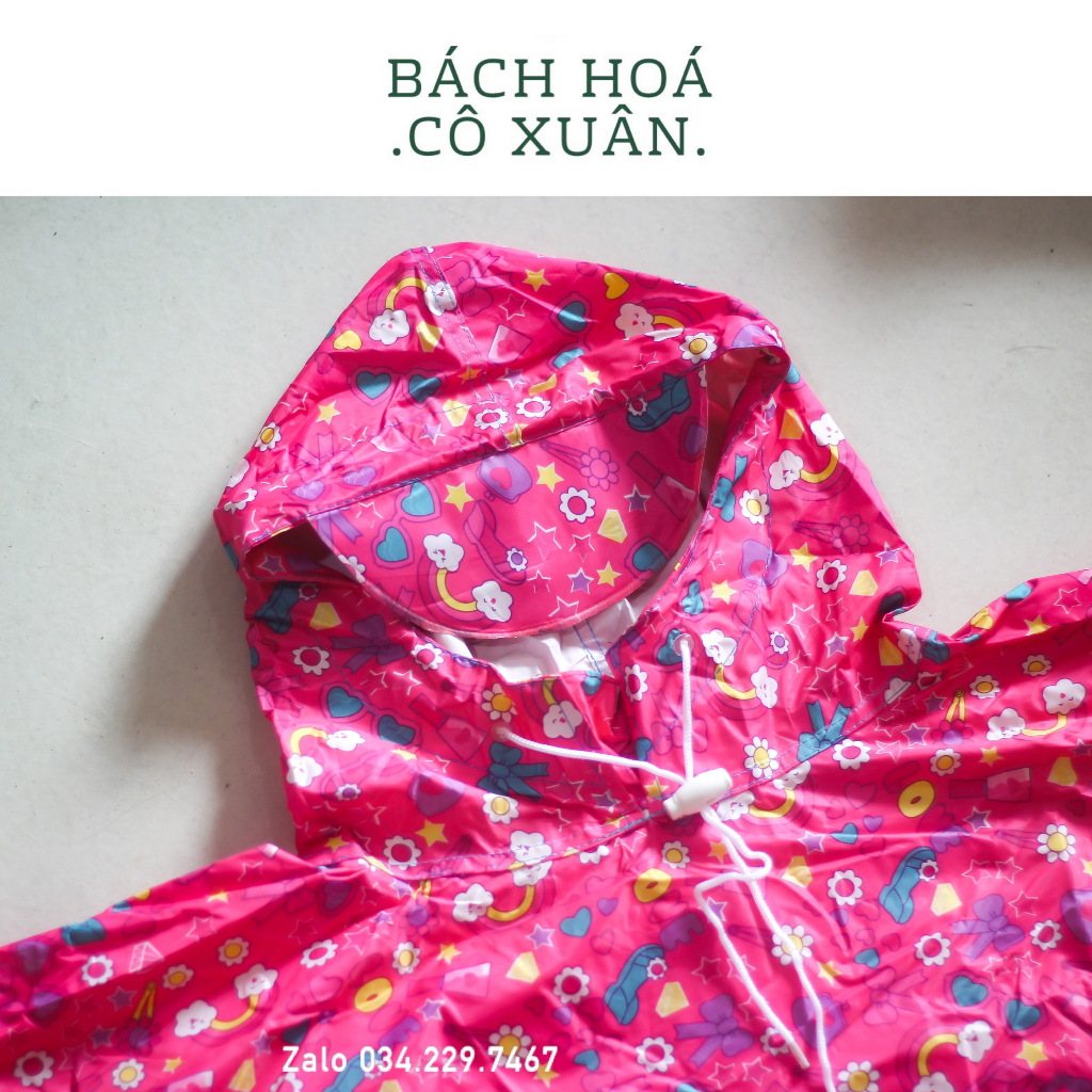 ÁO MƯA BÍT TRẺ EM Vải Dù Cao Cấp Loại 1 Không Xẻ Tà Nhiều Hoạ Tiết Hoạt Hình Dễ Thương Cho Các Bé