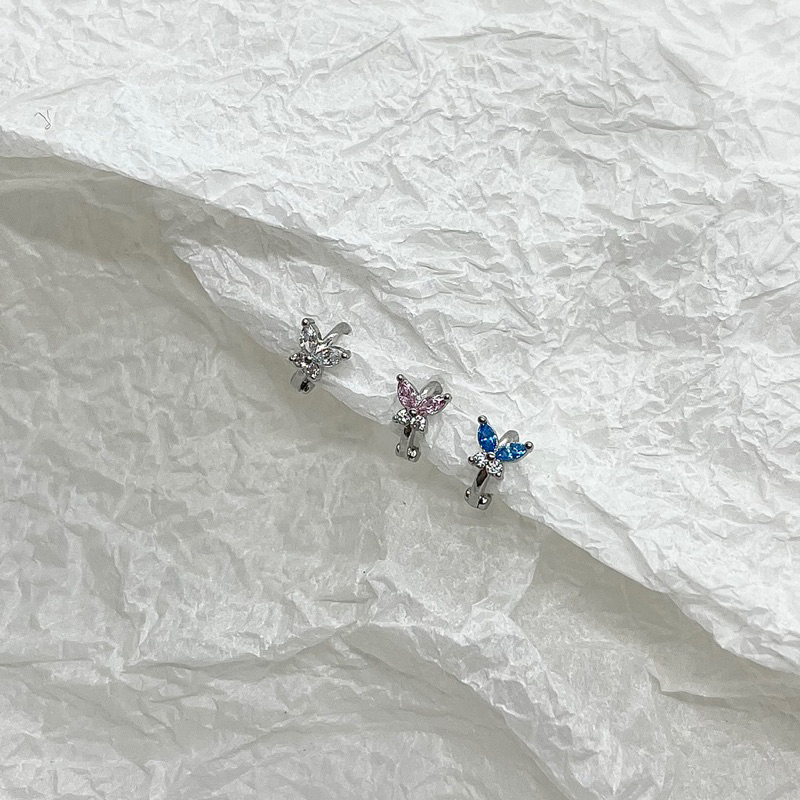 Khuyên vòng đá mini hình bướm