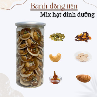 500gram Bánh đồng tiền mix hạt dinh dưỡng và trái cây sấy