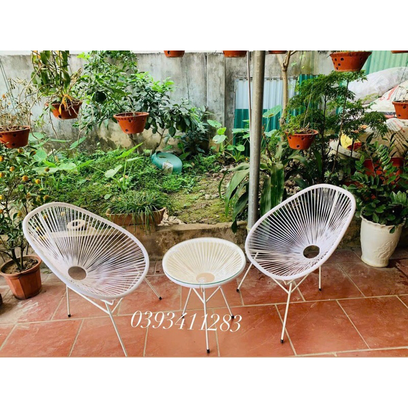 Bàn ghế ban công, ghế giả mây