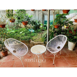 Bàn ghế ban công, ghế giả mây