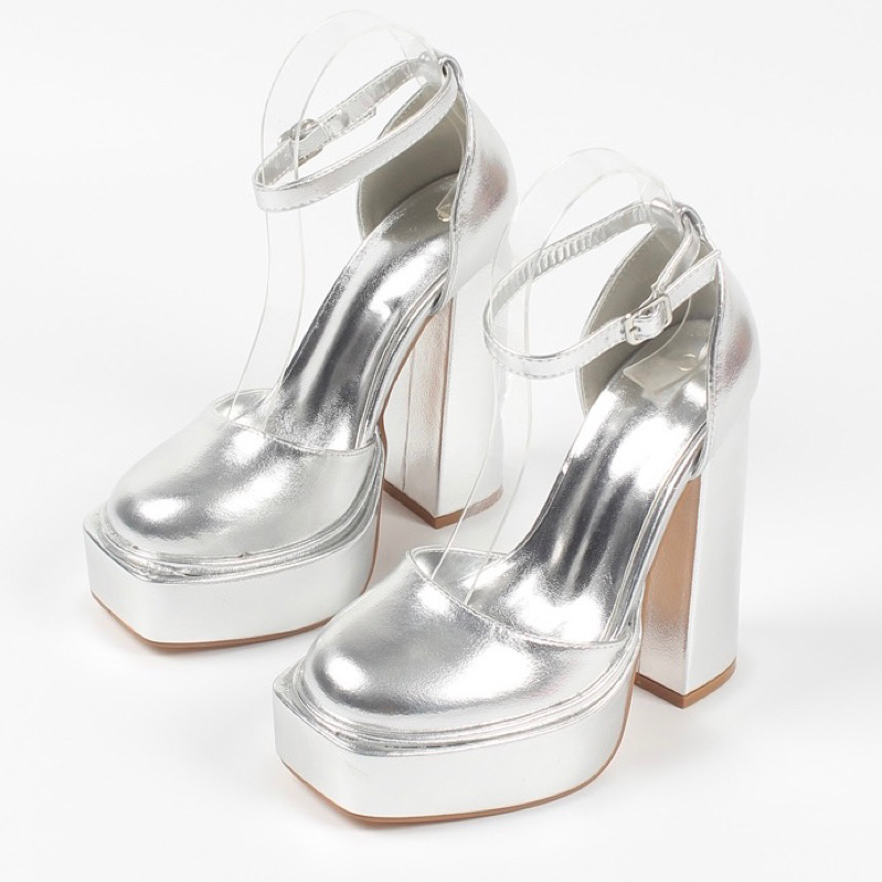 ORDER 🌱 Giày UK mũi tròn da trơn đế đúp gót trụ 13cm 36-41