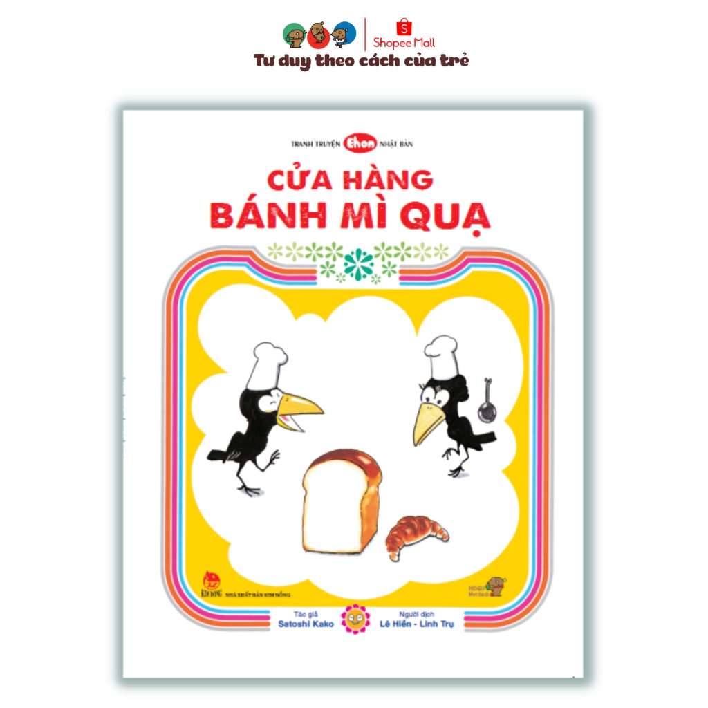 Sách Ehon Phát triển quan sát cho bé 3 6 tuổi - Cửa Hàng Bánh Mì Quạ (Tranh truyện ehon Nhật Bản cho bé)