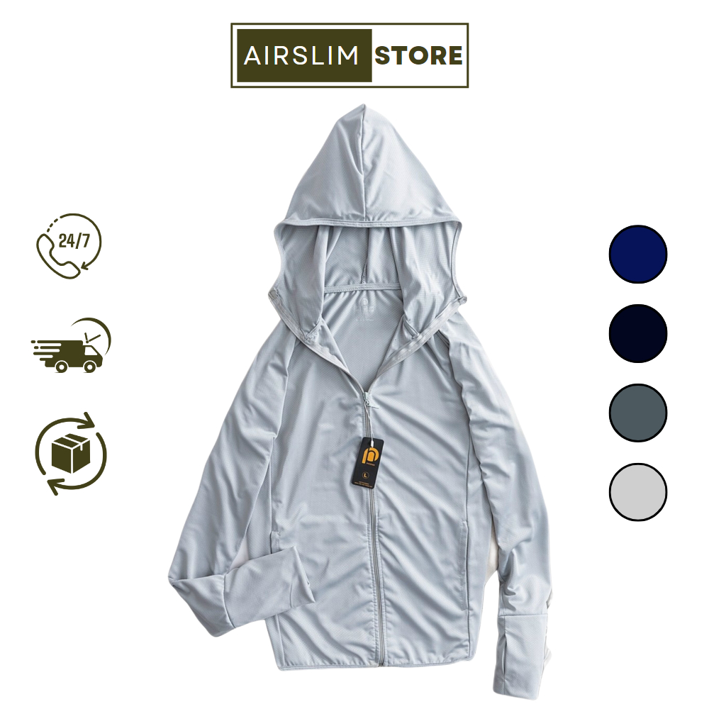 Áo Chống Nắng Cao Cấp Unim Store Vải Kim Cượng Thông Hơi Mát Lạnh Tay Dài Trùm Kín Tránh Tia UV Có Túi Đựng - CN01