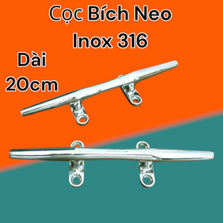 Cọc bích neo cột dây cho tàu cano 20cm , inox 316 mũi trâu cột tàu cano, cọc neo nhựa, mũi trâu cột dây cano