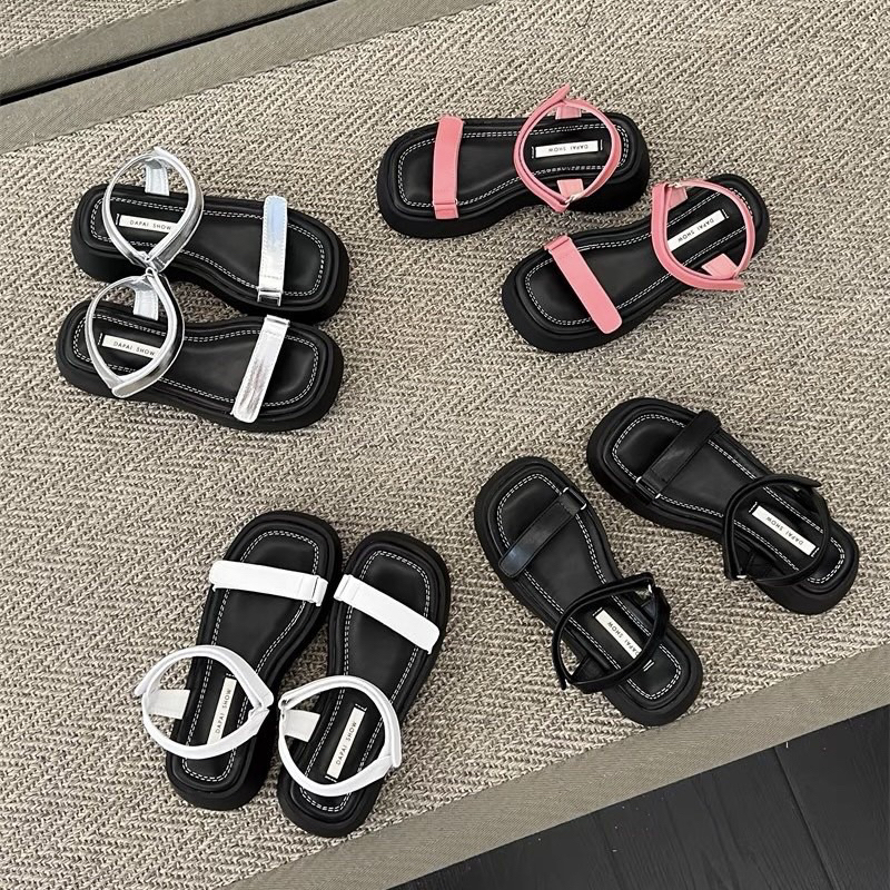 Sandal nữ đế xuồng bánh mì quai ngang dây mảnh siêu nhẹ .Thuytienshoes