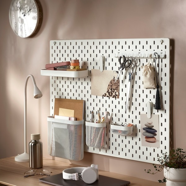 Kệ đựng đồ đa năng cài bảng IKEA SKÅDIS Pegboard, 28x9x3cm