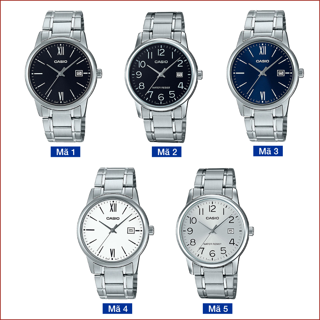 Đồng hồ nam dây kim loại Casio chính hãng Anh Khuê MTP-V002 Series