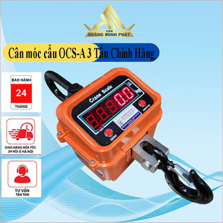 Cân móc cẩu điện tử 3 tấn OCS-B hàng chính hãng, kèm pin dự phòng, điều khiển từ xa, siêu bền