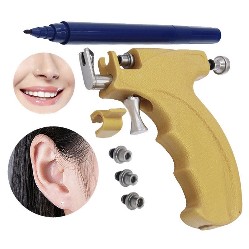 Máy bấm lỗ tai kim loại 👉dụng cụ xỏ khuyên tai chuyên nghiệp cho các tiệm👉 nail 👉spa -👉 súng bắn lỗ tai