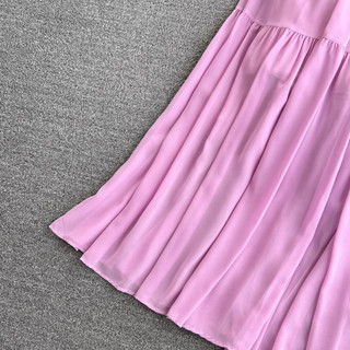 #2867 [Order] Đầm voan tay dài cổ V thắt eo