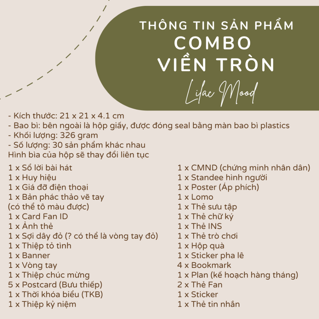 Cúc Tịnh Y | Hộp quà tặng vuông 30 món