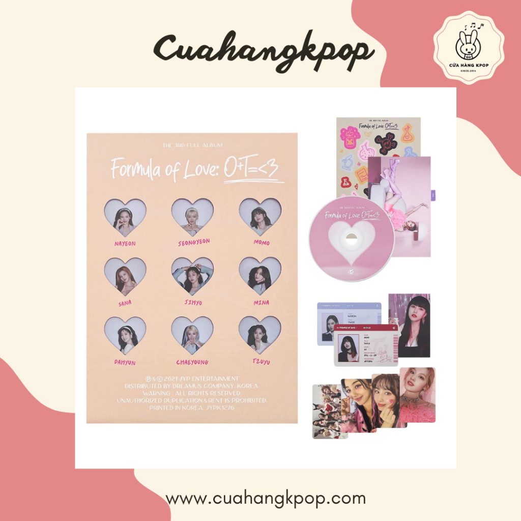 Album Twice - Formula of Love chính hãng có sẵn Cửa hàng Kpop