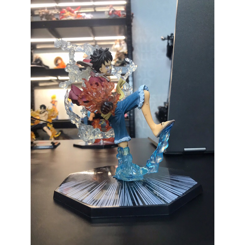 Mô hình one piece Luffy đấm gear 2 Fz dùng cú đấm lửa băng mũ rơm cao 17cm,figure nhân vật anime đảo hải tặc Luffy Store
