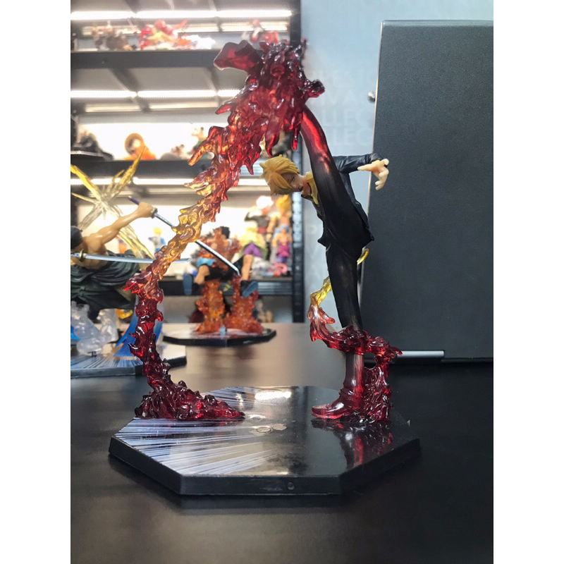 Mô hình one piece Luffy đấm gear 2 Fz dùng cú đấm lửa băng mũ rơm cao 17cm,figure nhân vật anime đảo hải tặc Luffy Store