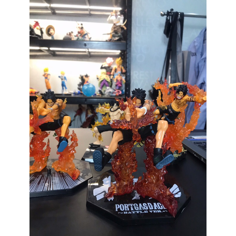 Mô hình One Piece Luffy Store ace băng râu trắng 2 đầu có đế cao 16cm, full box, figure nhân vật anime đảo hải tặc