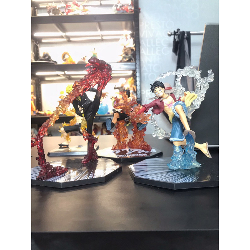 Mô hình one piece Luffy đấm gear 2 Fz dùng cú đấm lửa băng mũ rơm cao 17cm,figure nhân vật anime đảo hải tặc Luffy Store