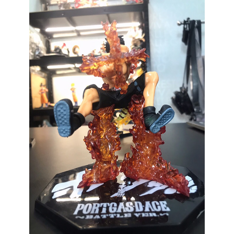 Mô hình One Piece Luffy Store ace băng râu trắng 2 đầu có đế cao 16cm, full box, figure nhân vật anime đảo hải tặc