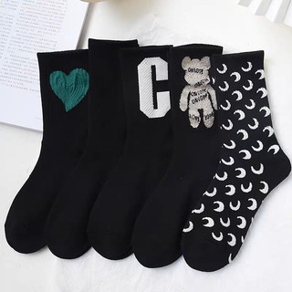 Tất vớ nam nữ cổ cao chất cotton thấm hút co giãn tốt - vớ nam nữ cotton