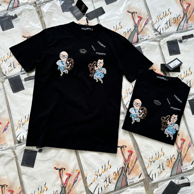 Áo phông T-shirt Dolce Gabbana họa tiết thần tình yêu Cupid vương miện LA on web