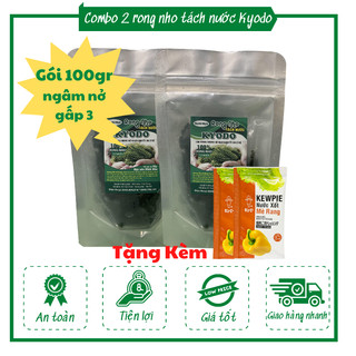 Rong nho tách nước kèm sốt mè rang tươi kyodo combo 2 gói.