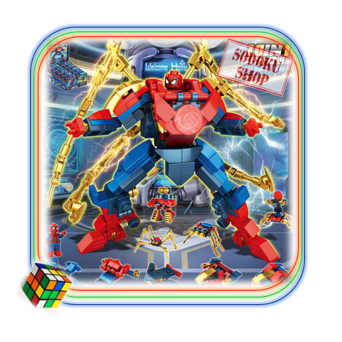 Lego Siêu Anh Hùng, Lego Người Nhện, Đồ Chơi Giáo Dục Bộ Lego Xếp Hình Mini 10in1 Cho Bé ( Mẫu Spider Man ) 07053