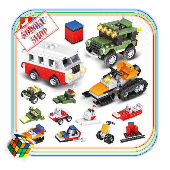 Lego Các Loại Xe Quân Đội, Đồ Chơi Giáo Dục Lego Xếp Hình Mini 10in1 Cho Bé  07055