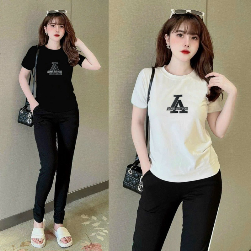 BỘ THỂ THAO NỮ QUẦN DÀI THÊU CHỮ LA