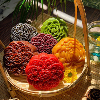 BÁNH TRUNG THU HANDMADE 150g NGŨ SẮC NHIỀU MÀU