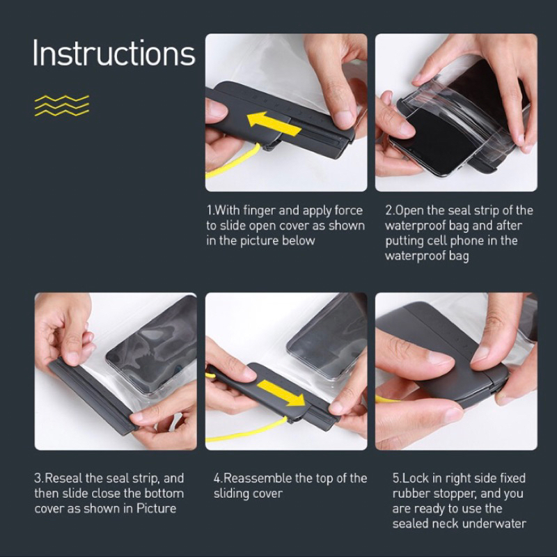 Túi chống nước điện thoại Baseus nẹp ngang tiêu chuẩn ipx8