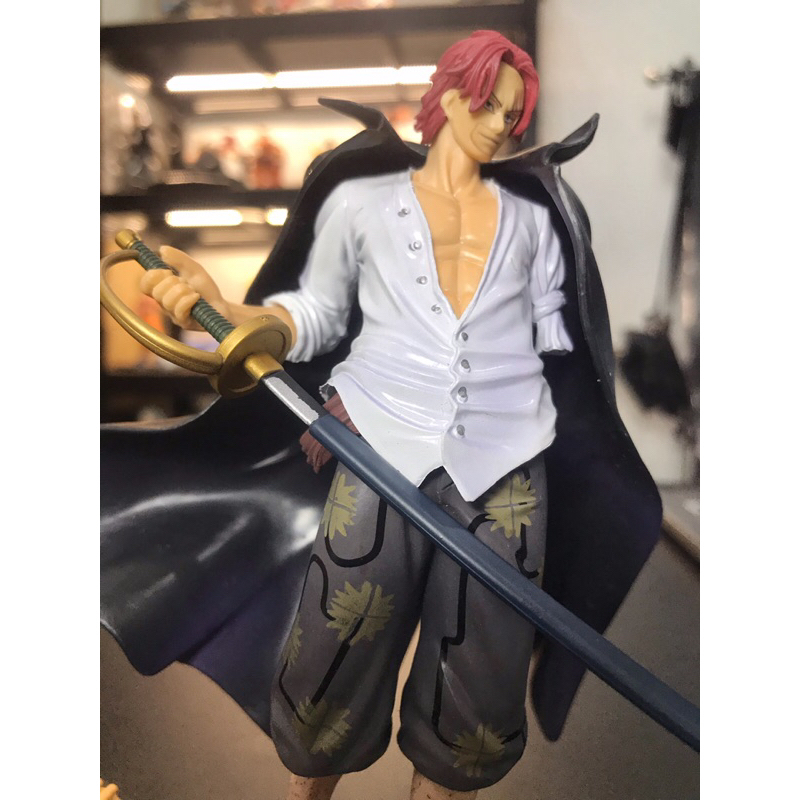 Mô hình One piece tứ hoàng Shank tóc đỏ cao 17cm, figure nhân vật anime vua hải tặc Luffy Store, mô hình trang trí
