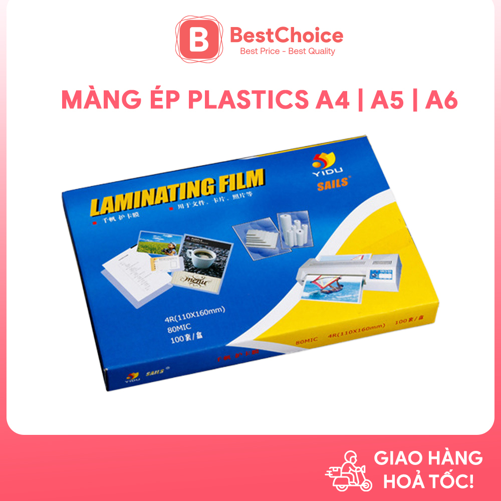 Nhựa ép, màng ép plastic A4/A5/A6 - 55mic Yidu chính hãng