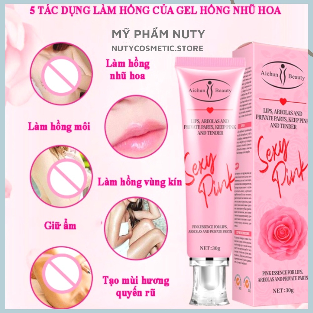 Gel làm hồng môi - Nhũ hoa - Vùng kín Sexy Pink Aichun Beauty 30g
