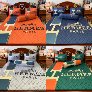 Bộ chăn ga gối Hermes thun lạnh 5D Cao cấp nhận may theo yêu cầu