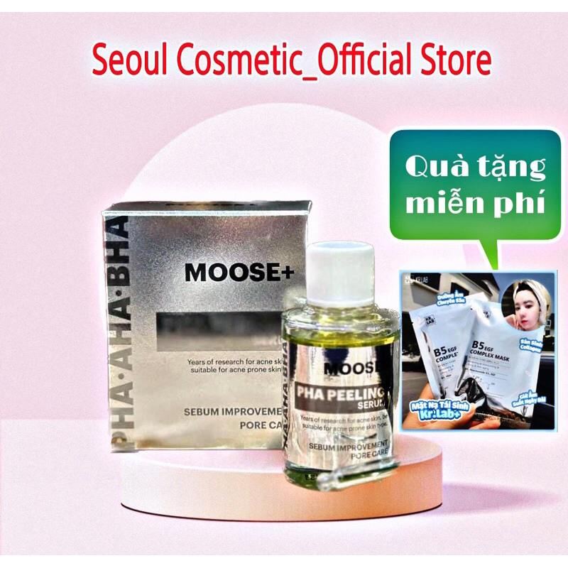 Tinh chất serum peel da PHA Moose +trọng lượng 30ml hàn quốc giúp da căng bóng, tái tạo da hạn dùng 2026