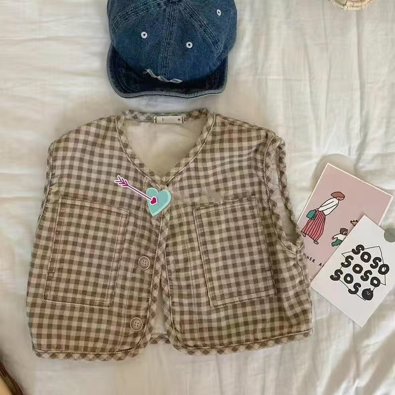 Áo gile cho bé, Áo gile denim cho bé phong cách hàn quốc