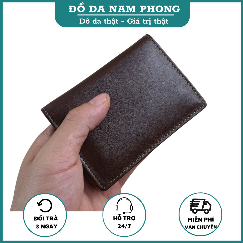 Ví/Bóp đựng thẻ mini nhỏ gọn để thẻ da bò mềm mại NP04