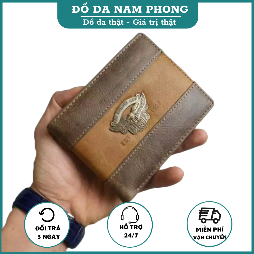 Ví Nam Cefiro Da Bò Pullup nhiều ngăn tiện dụng Ví Nam Sang Trọng NP99-Bảo Hành 12 tháng