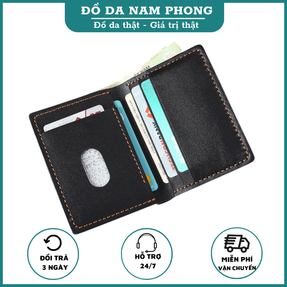 Ví nam kiểu đứng da bò thật nhỏ gọn NP20 - Bảo hành 12 tháng