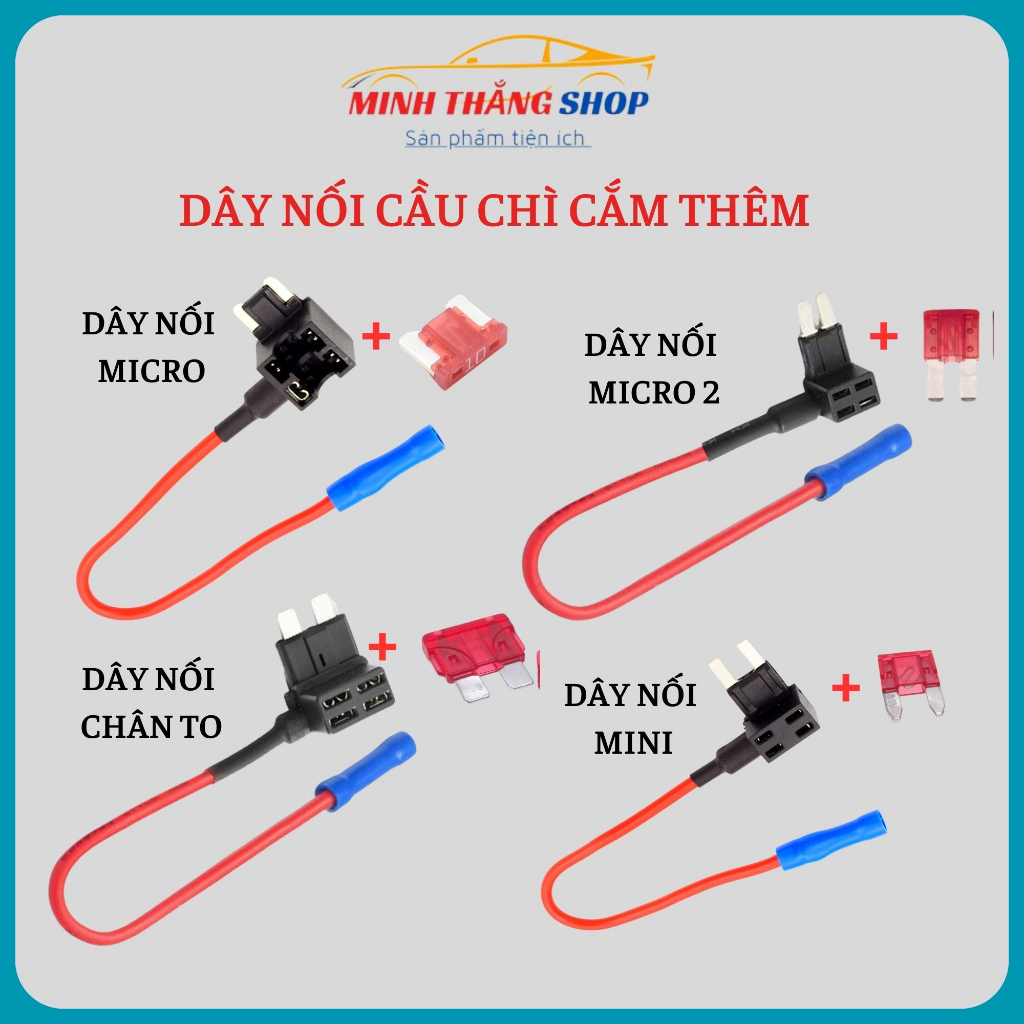 Dây nối cầu chì ô tô, dây cầu chì cắm thêm