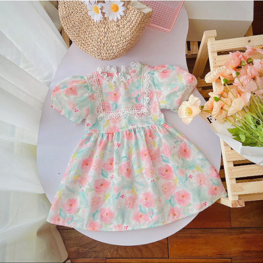 Váy cho Bé Gái Mykids Váy Trẻ Em Hàng Thiết Kế Vải Thô Cao Cấp Siêu Mềm Mát Dáng Xòe cho bé từ 8-32kg